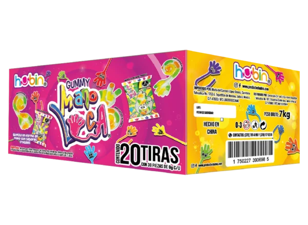 CAJA GUMMY MANO LOCA