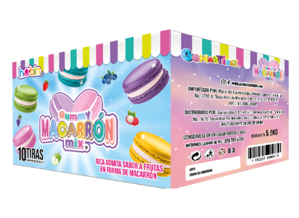 CAJA GUMMY MACARRON MIX