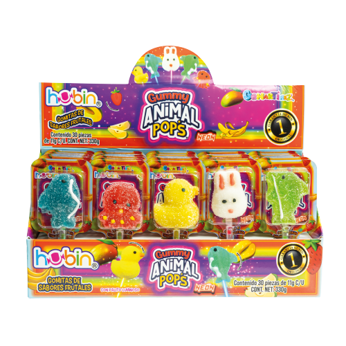 GUMMY ANIMAL POP NEÓN