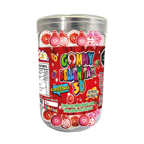 GOMMY RELLENITAX 3D CORAZONES